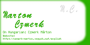 marton czmerk business card